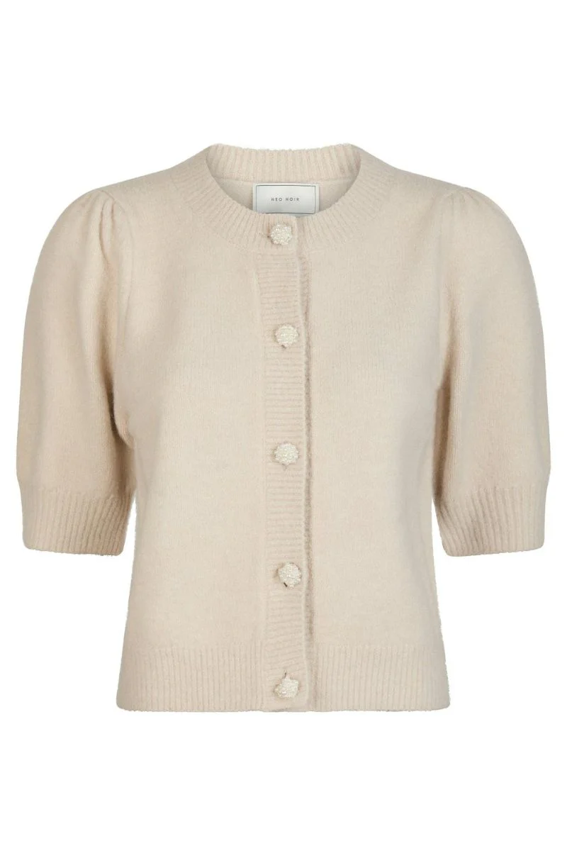 Trudy Deco Knit Cardigan | Ivory | Knitwear fra Neo Noir - Image 2