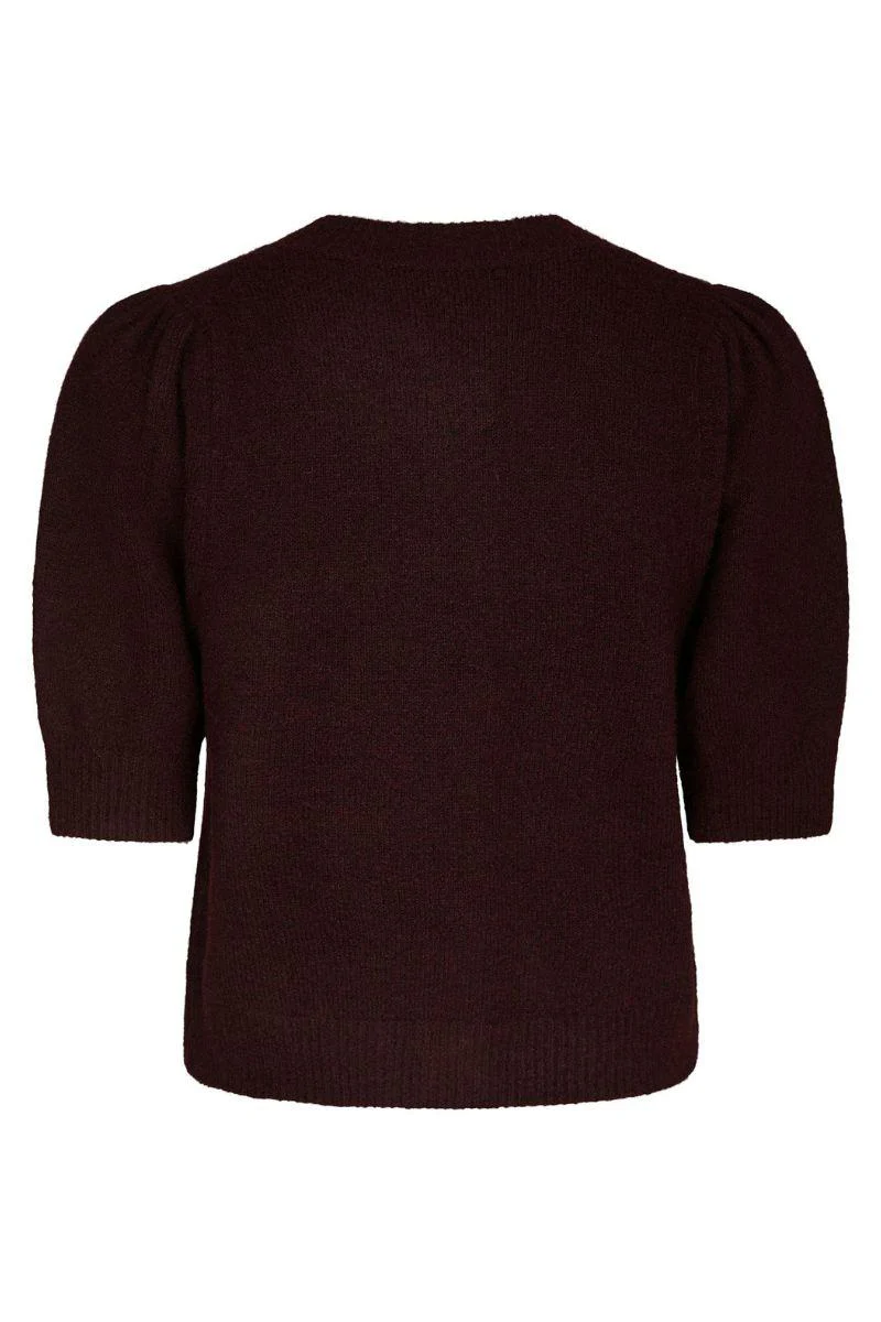 Trudy Deco Knit Cardigan | Wine | Strik fra Neo Noir - Image 3