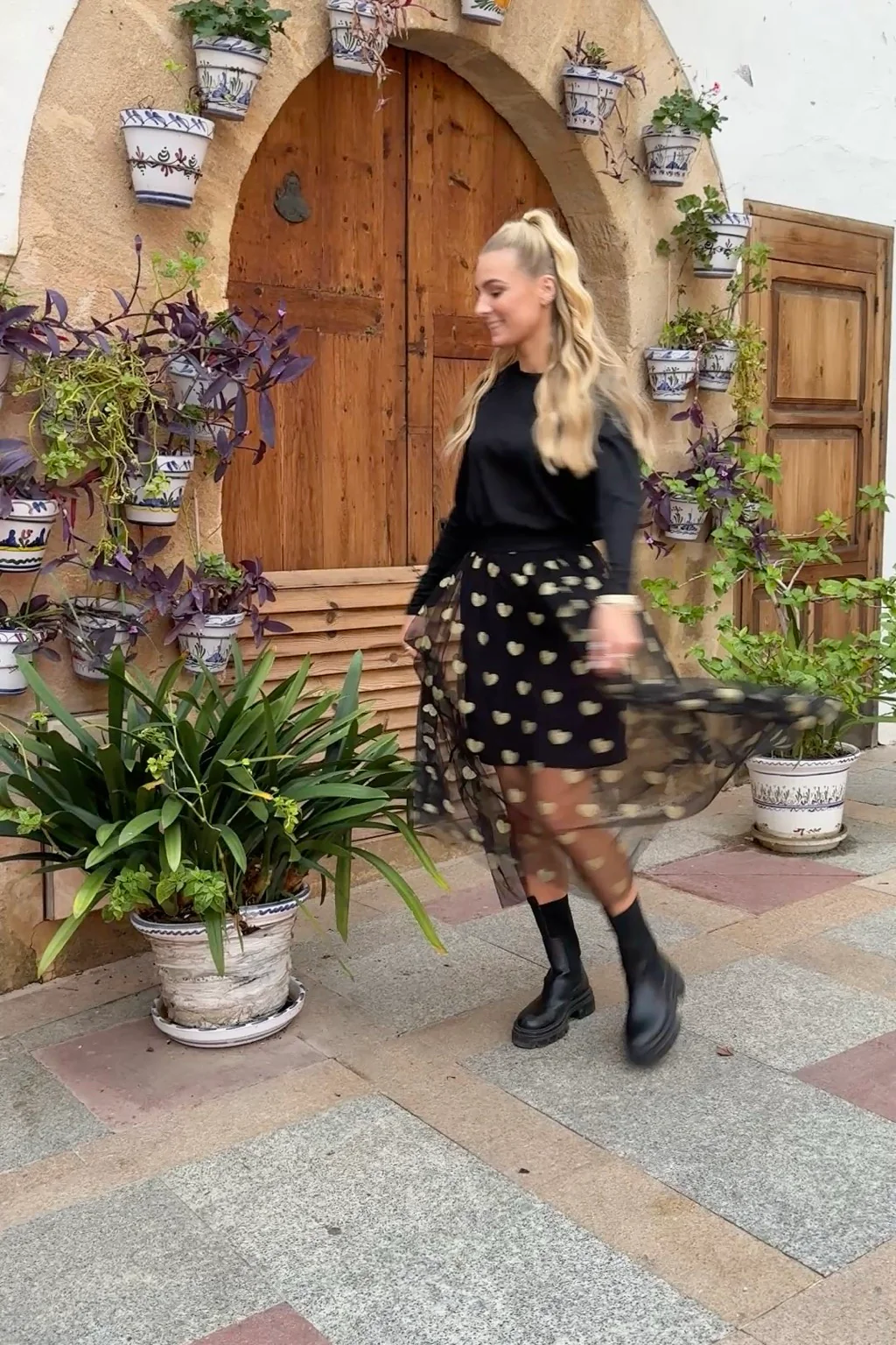 Tulle Heart Skirt | Black Gold Heart | Nederdel fra Liberté - Image 6