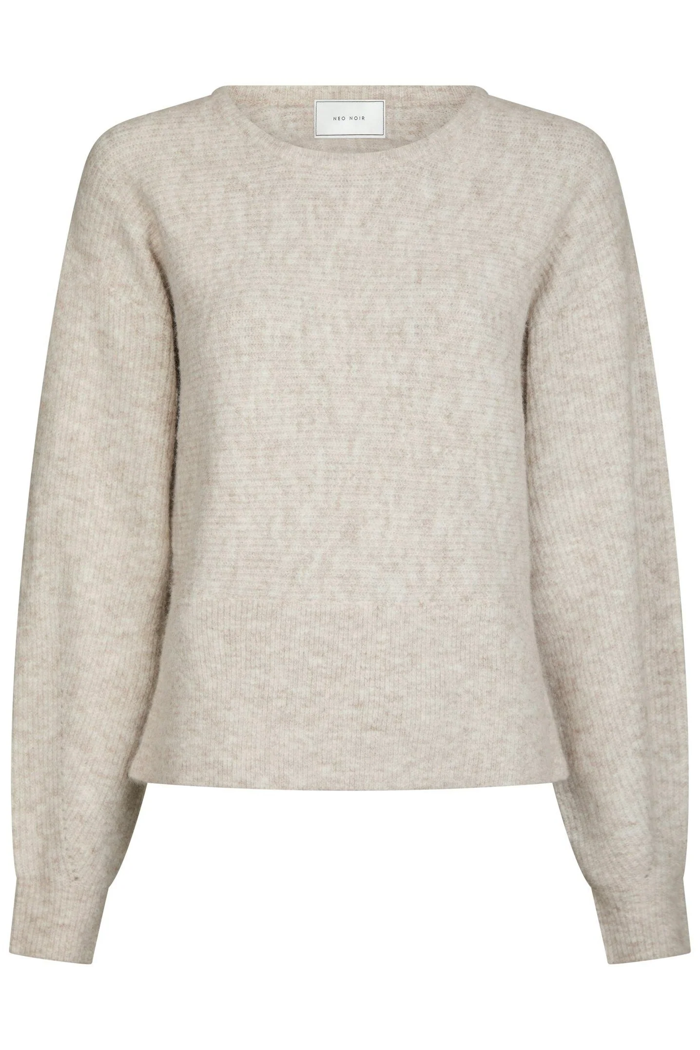 Turuna Structure Knit Blouse | Sand Melange | Strik fra Neo Noir - Image 2