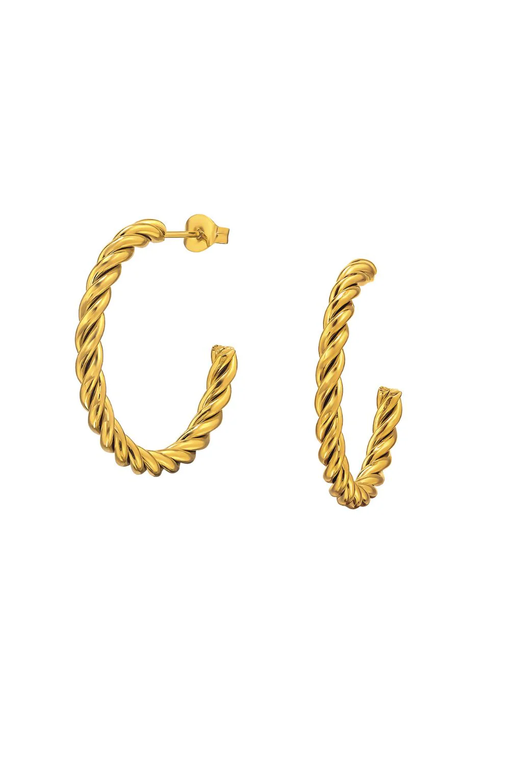 Twisted Half Hoop GD | Øreringe fra Birdsong - Image 3