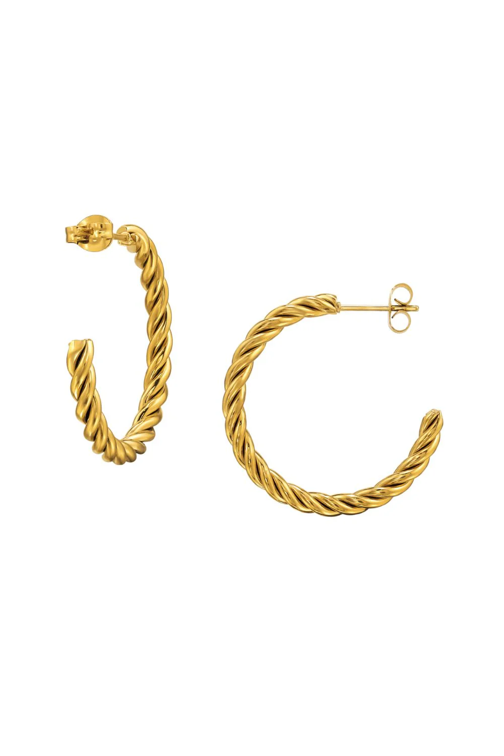 Twisted Half Hoop GD | Øreringe fra Birdsong - Image 4