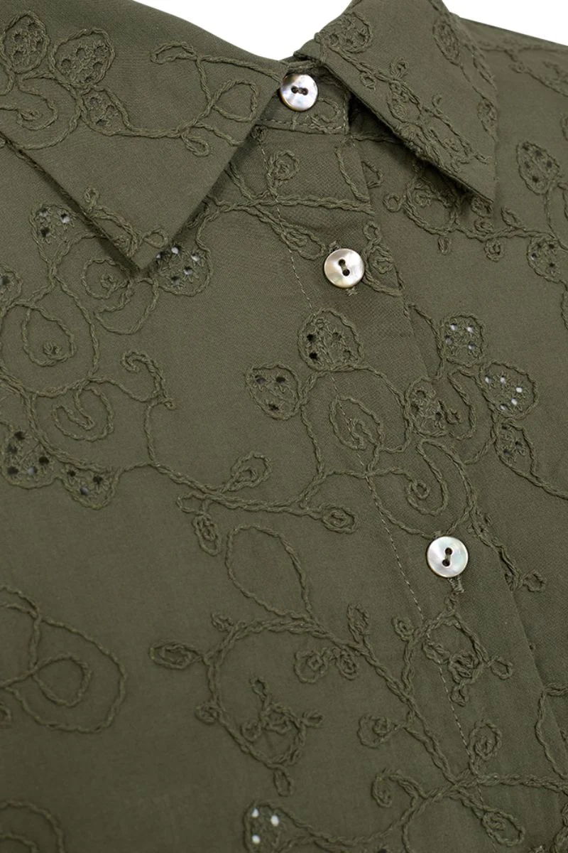 Uniqua Shirt 205655 | Deep Lichen Green | Shirt fra Freequent - Image 2
