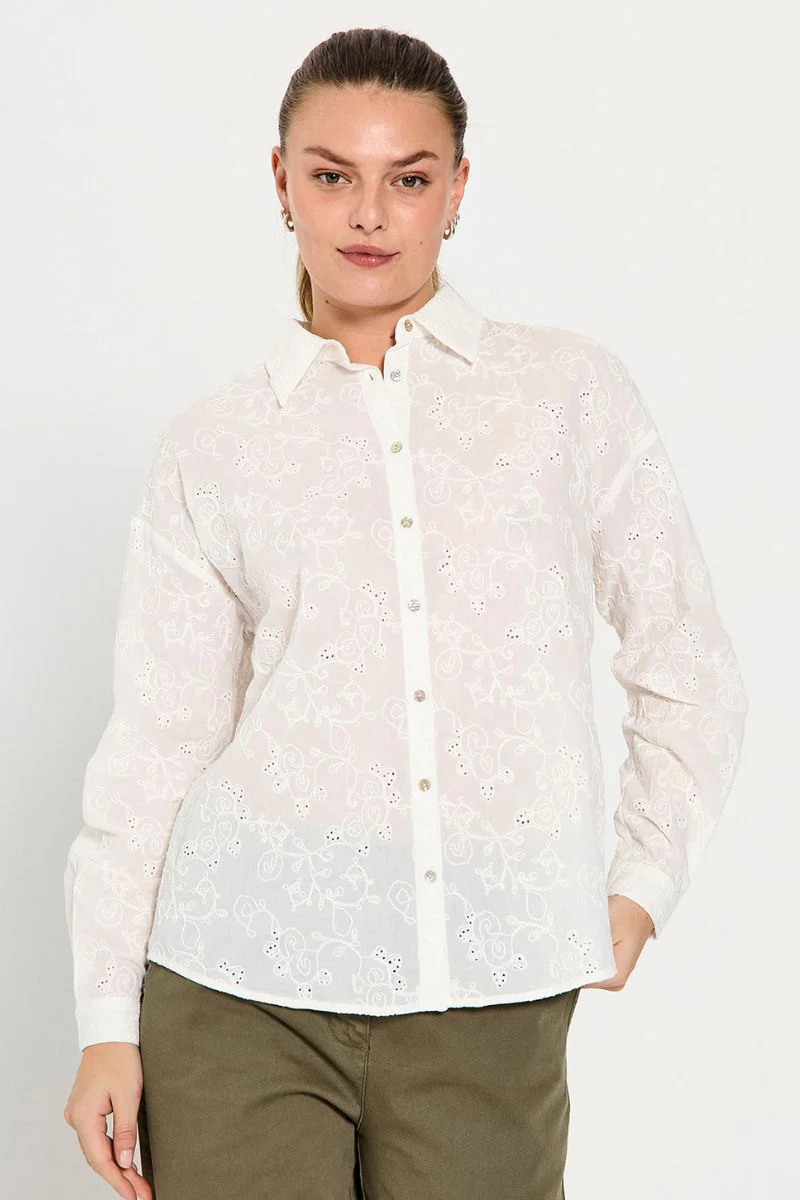 Uniqua Shirt 205655 | Off-White | Shirt fra Freequent - Image 12