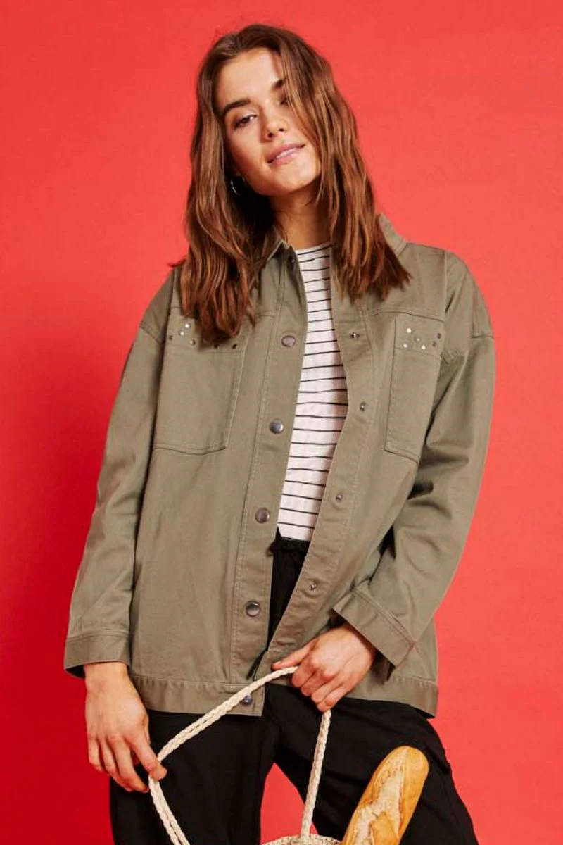 Utili Jacket | Deep Lichen Green | Jakke fra Freequent - Image 3