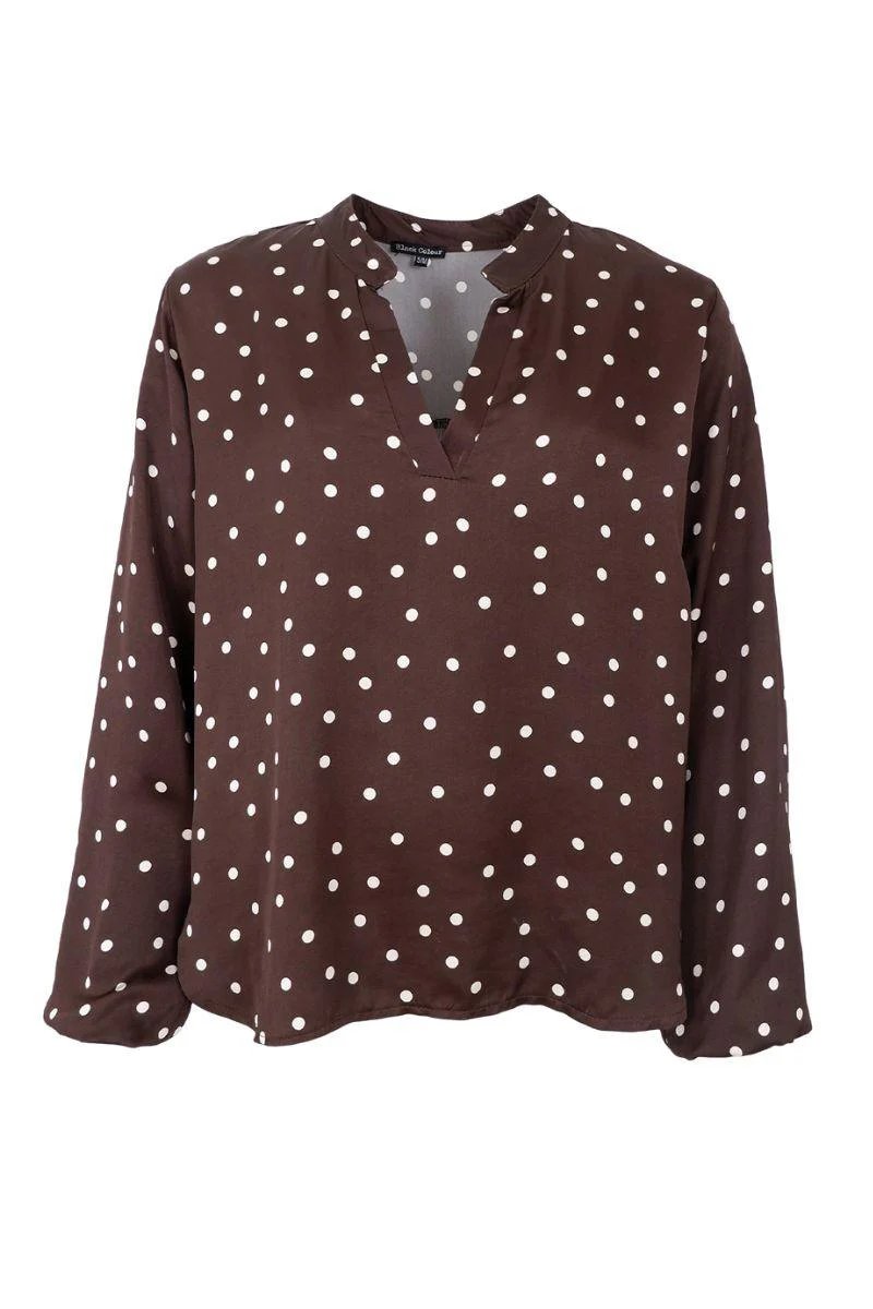 Valery Ls Blouse | Coffee | Bluse fra Black Colour