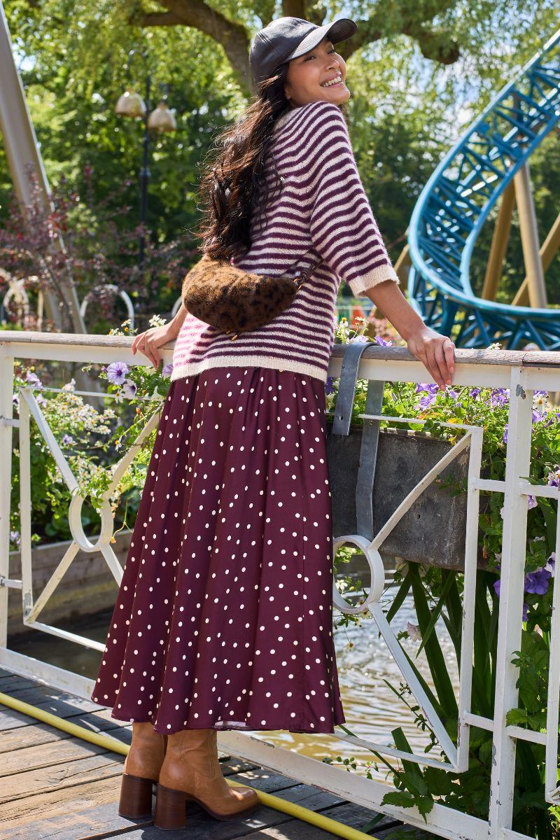 Valery Skirt | Plum | Nederdel fra Black Colour - Image 5
