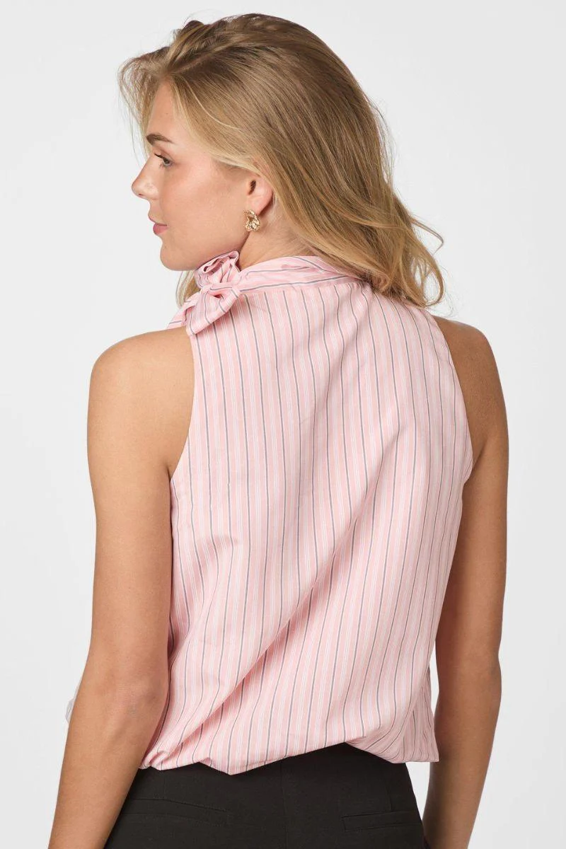 Veda Stripe Top | Rose | Bluse fra Neo Noir - Image 10