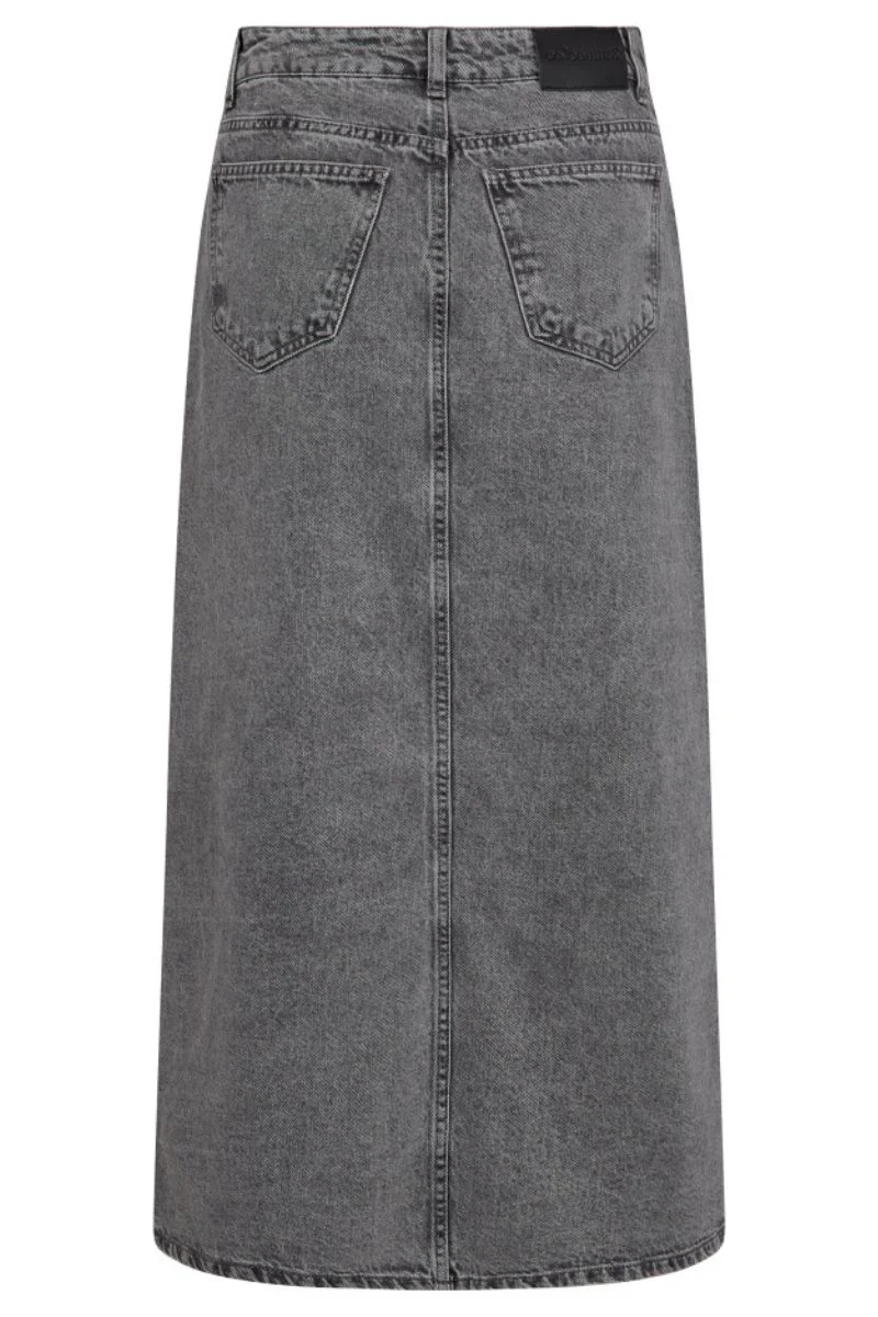 Vika Asym Slit Skirt 34099 | Mid Grey | Nederdel med print fra Co'Couture - Image 4