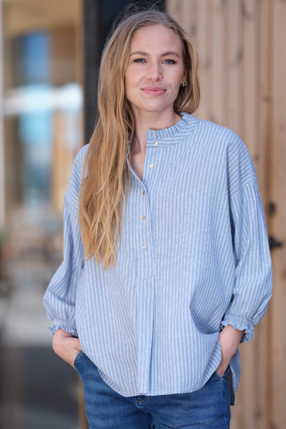 Vilma Blouse 2580 | Blue | Bluse fra Prepair - Image 2