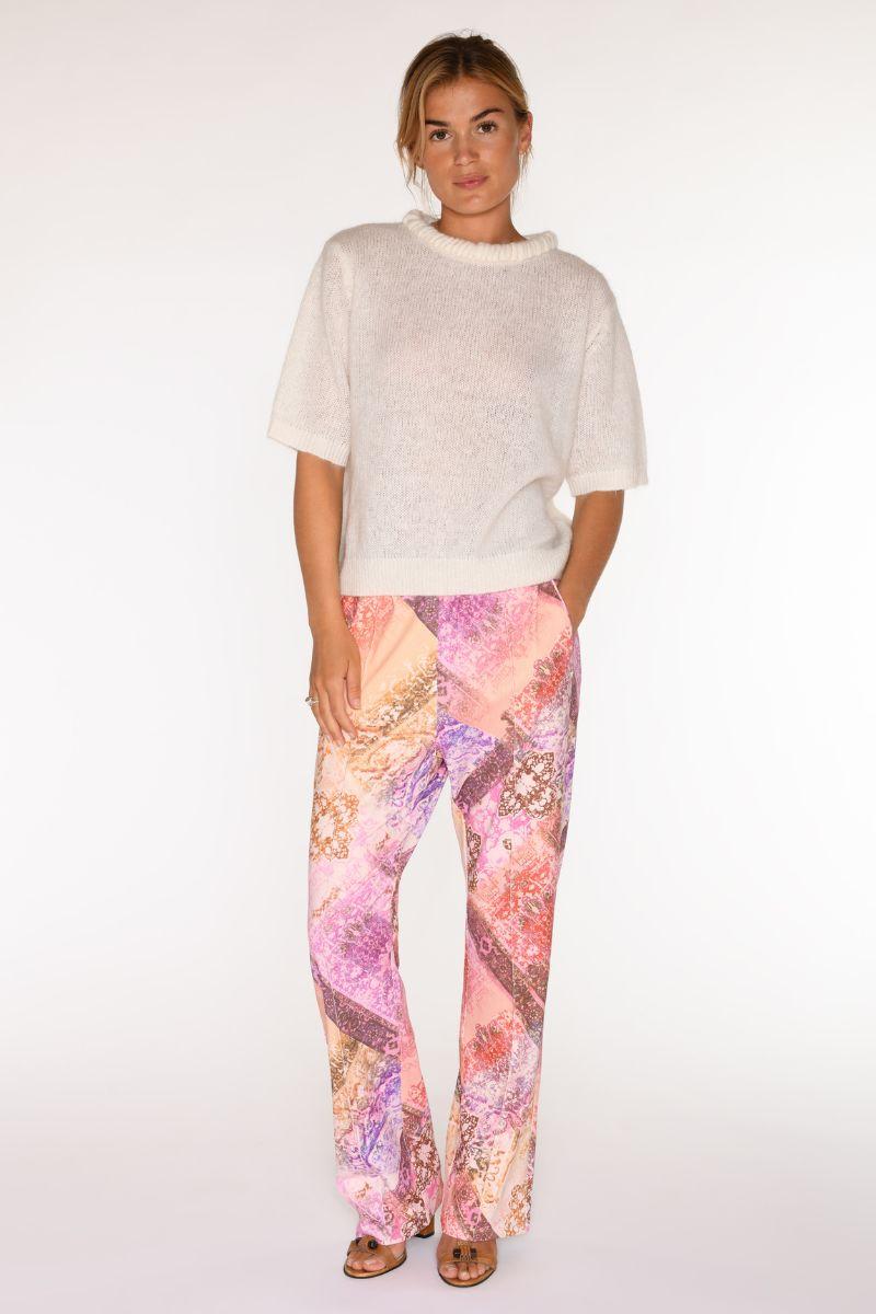 Vilma short S/S knit | Off White | Strik fra Gustav - Image 5