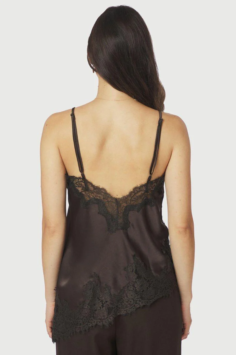Viole Lace Top | Dark Brown | Bluse fra Neo Noir - Image 6