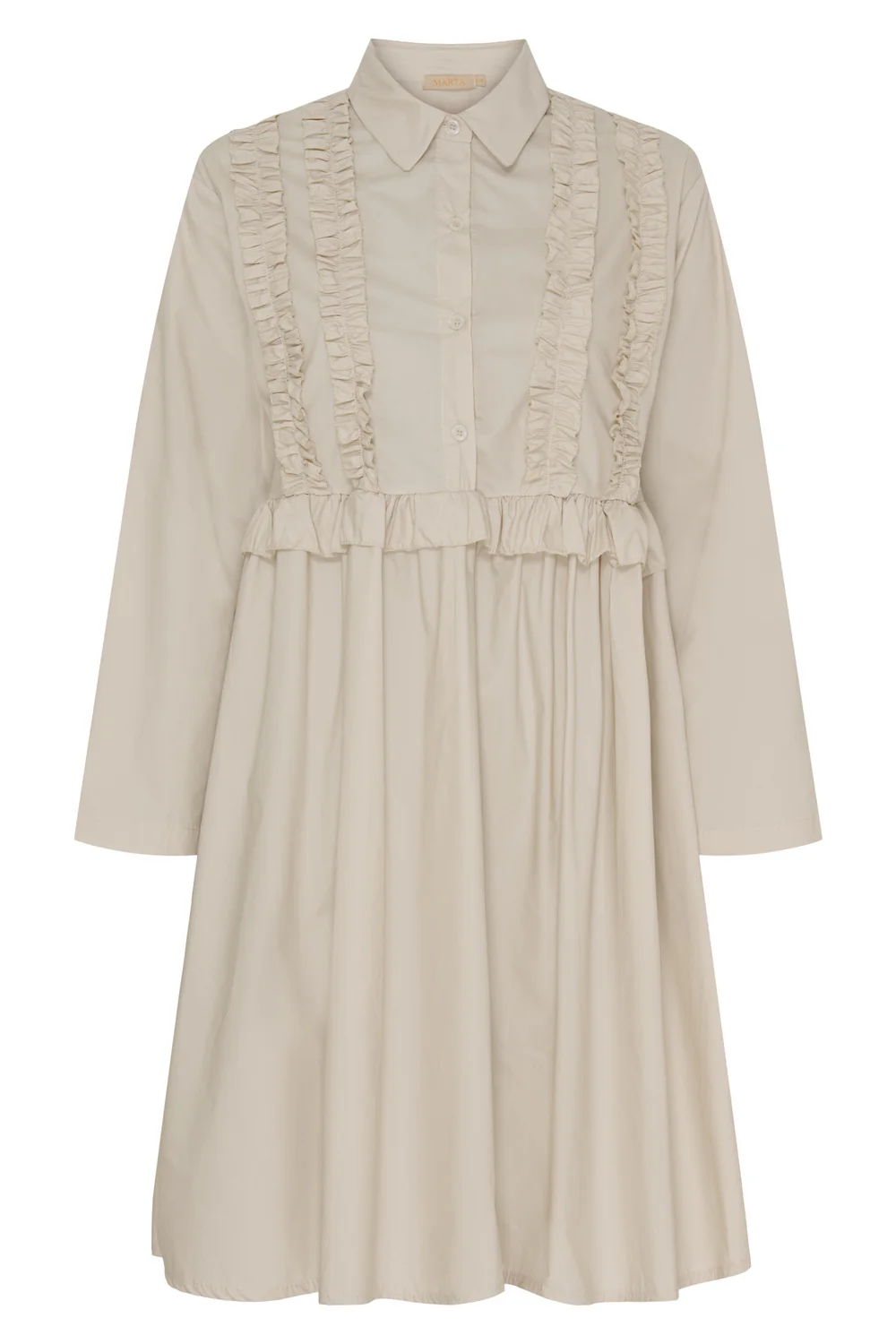 Violet Frill Dress | Beige