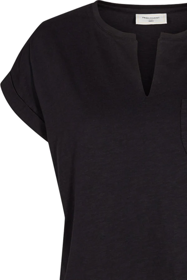 Viva V SS Pocket Basic | Sort | T-shirt fra Freequent - Image 2