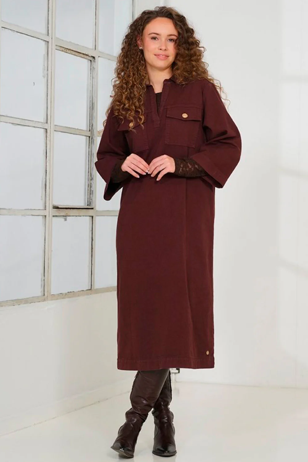 Vivian Dress 2877 | Bordeaux | Kjole fra Prepair - Image 3
