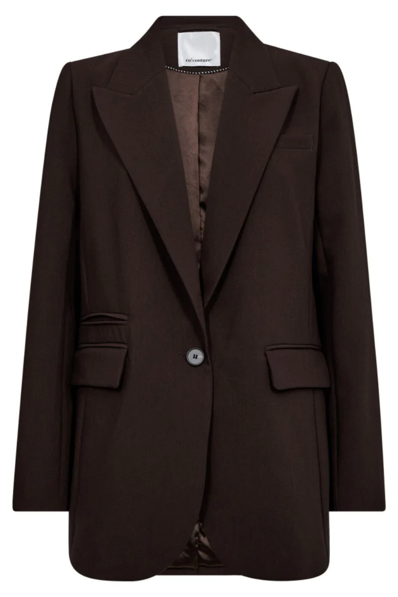 Vola Single Oversize Blazer 30050 | Dark Brown | Blazer fra Co'couture