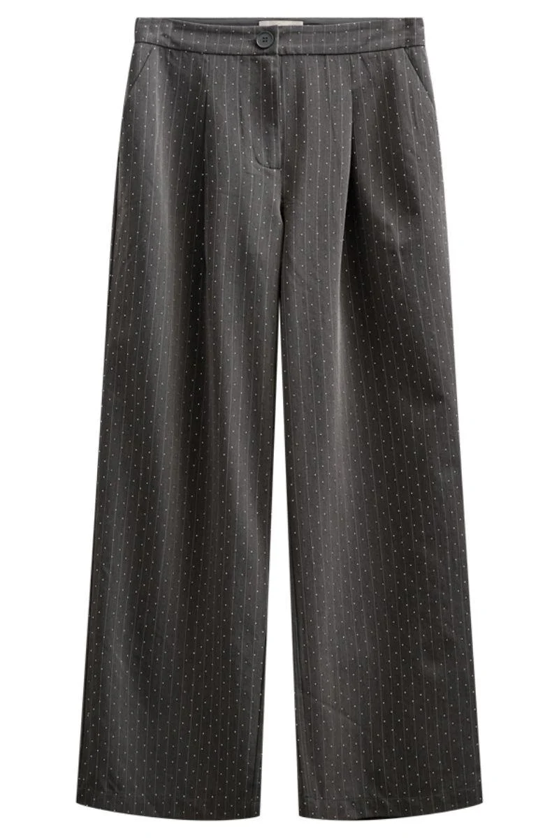 Widy Pants 206601 | Dark Grey Mel W Star Off-White | Bukser fra Freequent - Image 2
