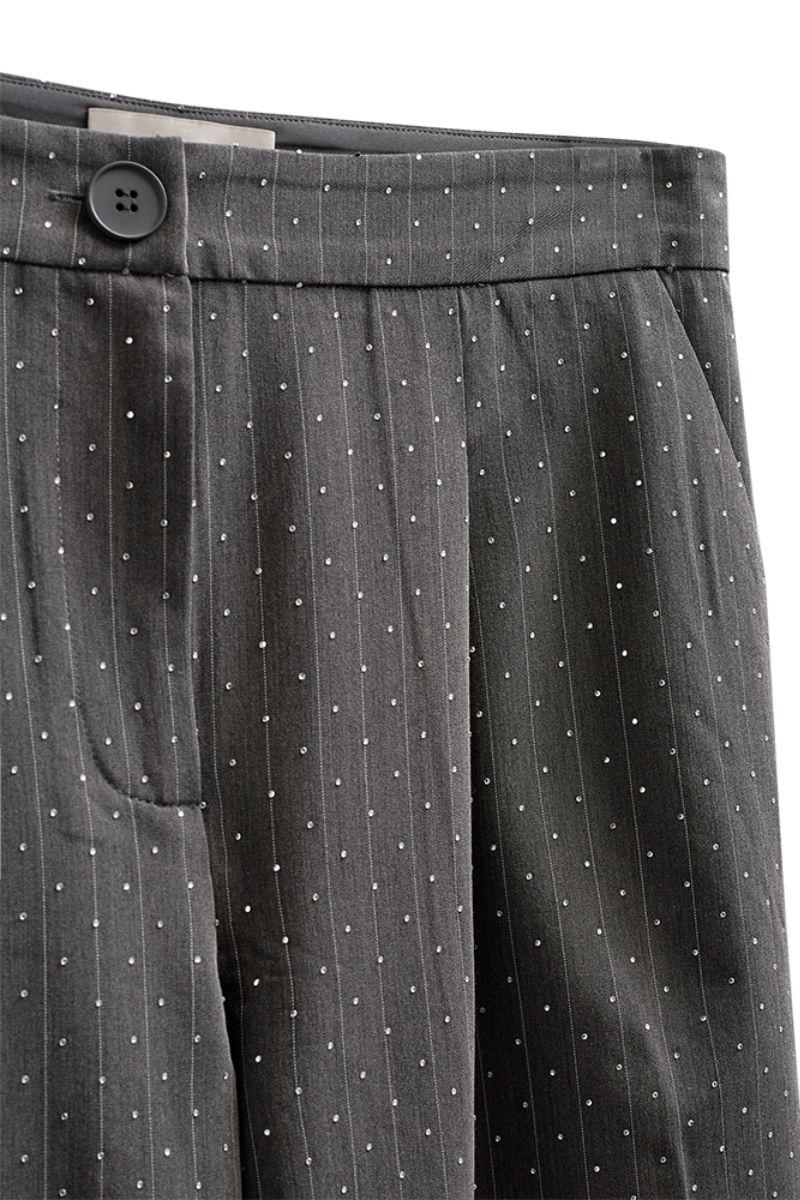Widy Pants 206601 | Dark Grey Mel W Star Off-White | Bukser fra Freequent - Image 4