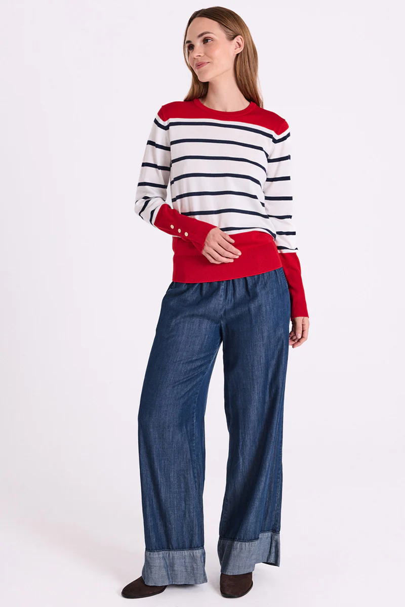 Wilke Pants 207646 | Medium Blue Denim | Bukser fra Freequent - Image 4