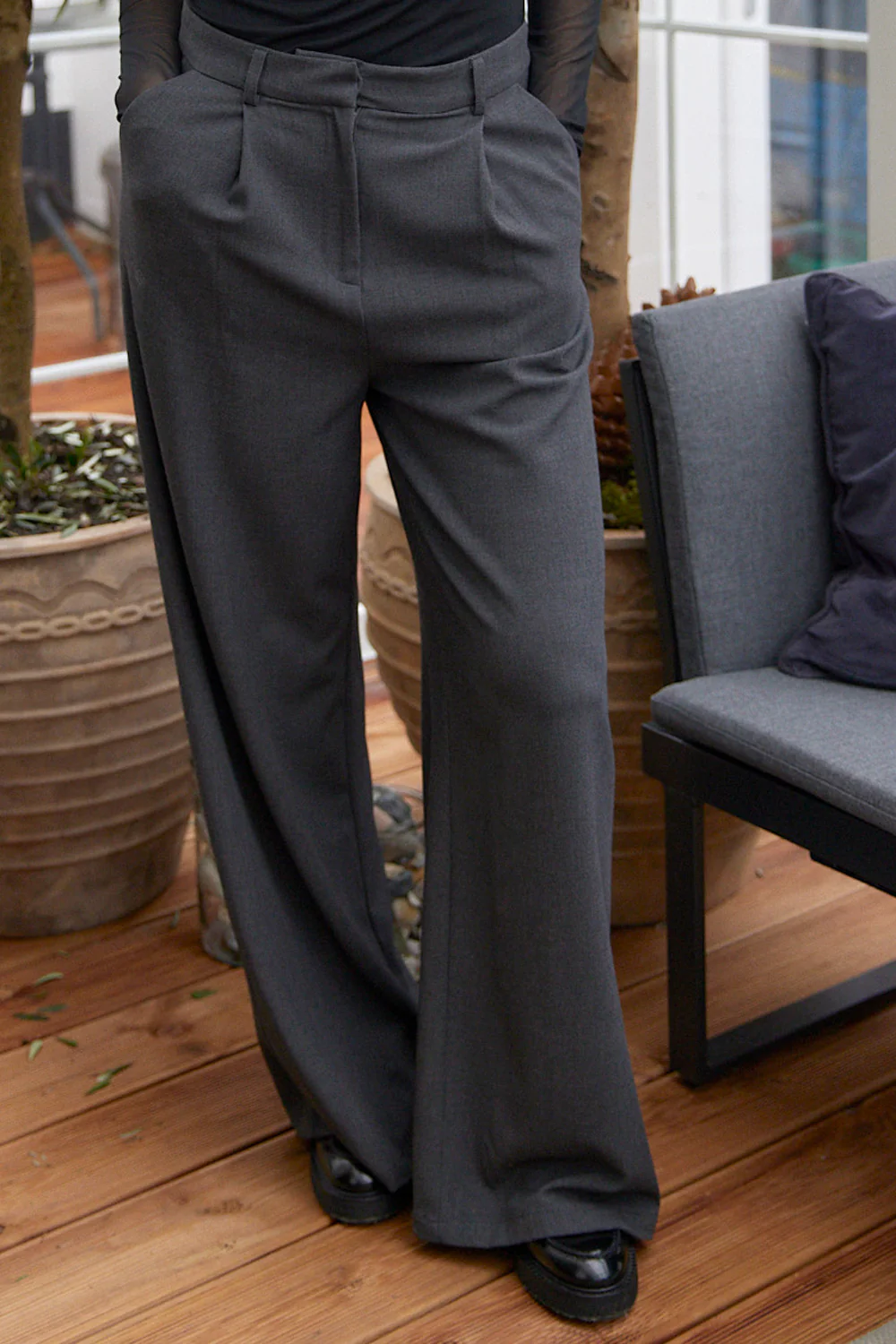 Willa Pants | Brun Melange | Bukser fra French Laundry - Image 7