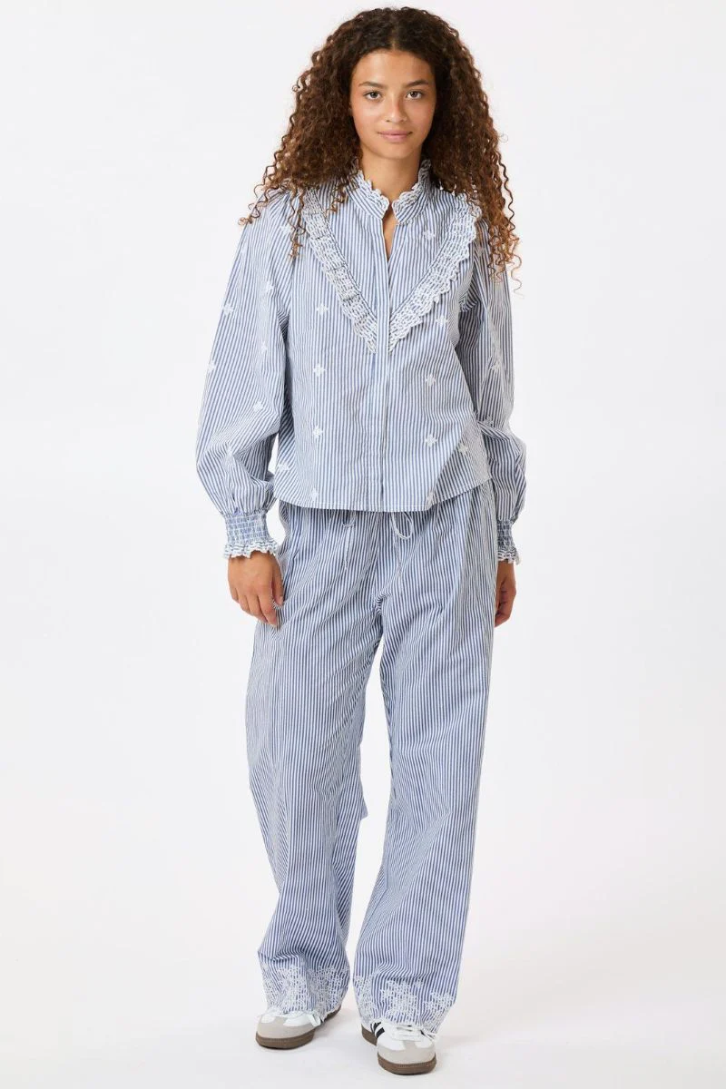 William Stripe Pants | Blue | Bukser fra Neo Noir - Image 7