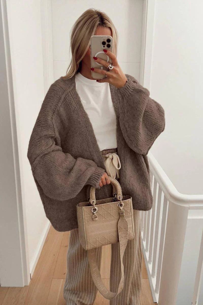 Wool Cardigan mg0103 | Taupe | Strik fra Avery