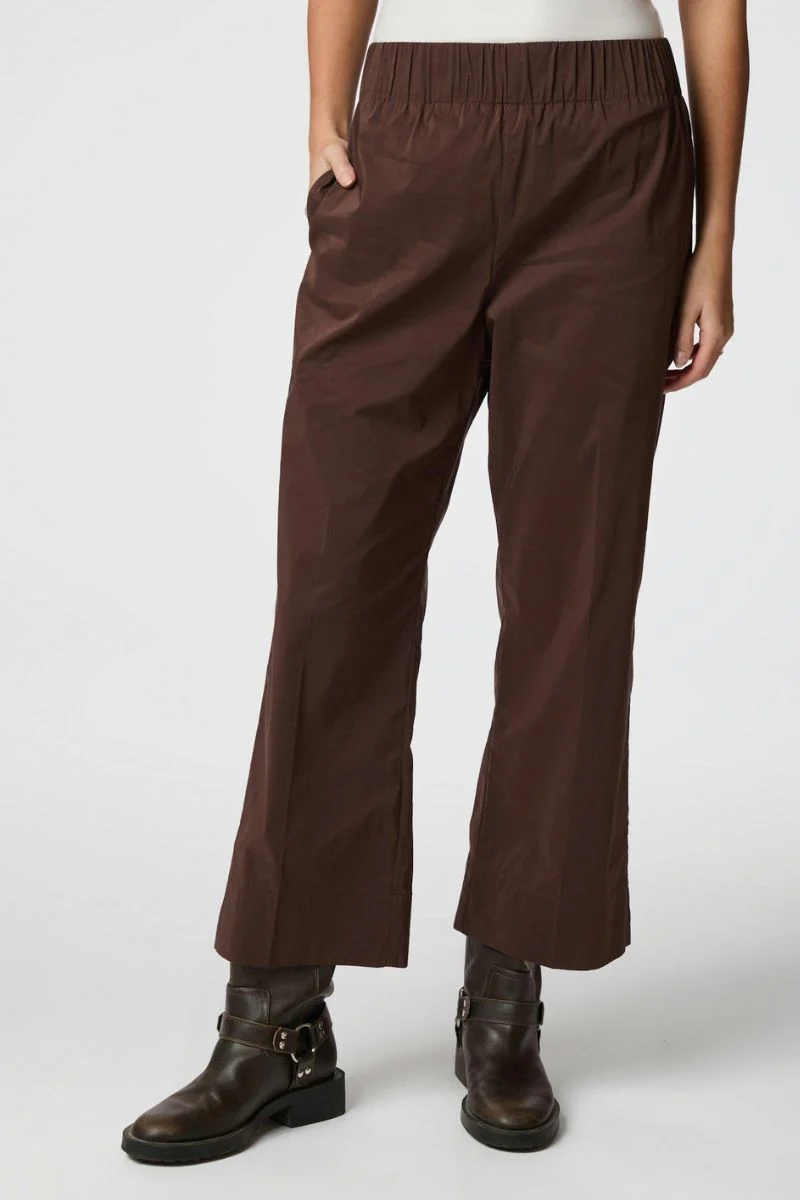 Yana Poplin Pants | Dark Brown | Bukser fra Neo Noir - Image 3