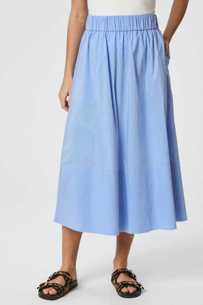 Yara Poplin Skirt | Sky Blue | Nederdel fra Neo Noir - Image 4