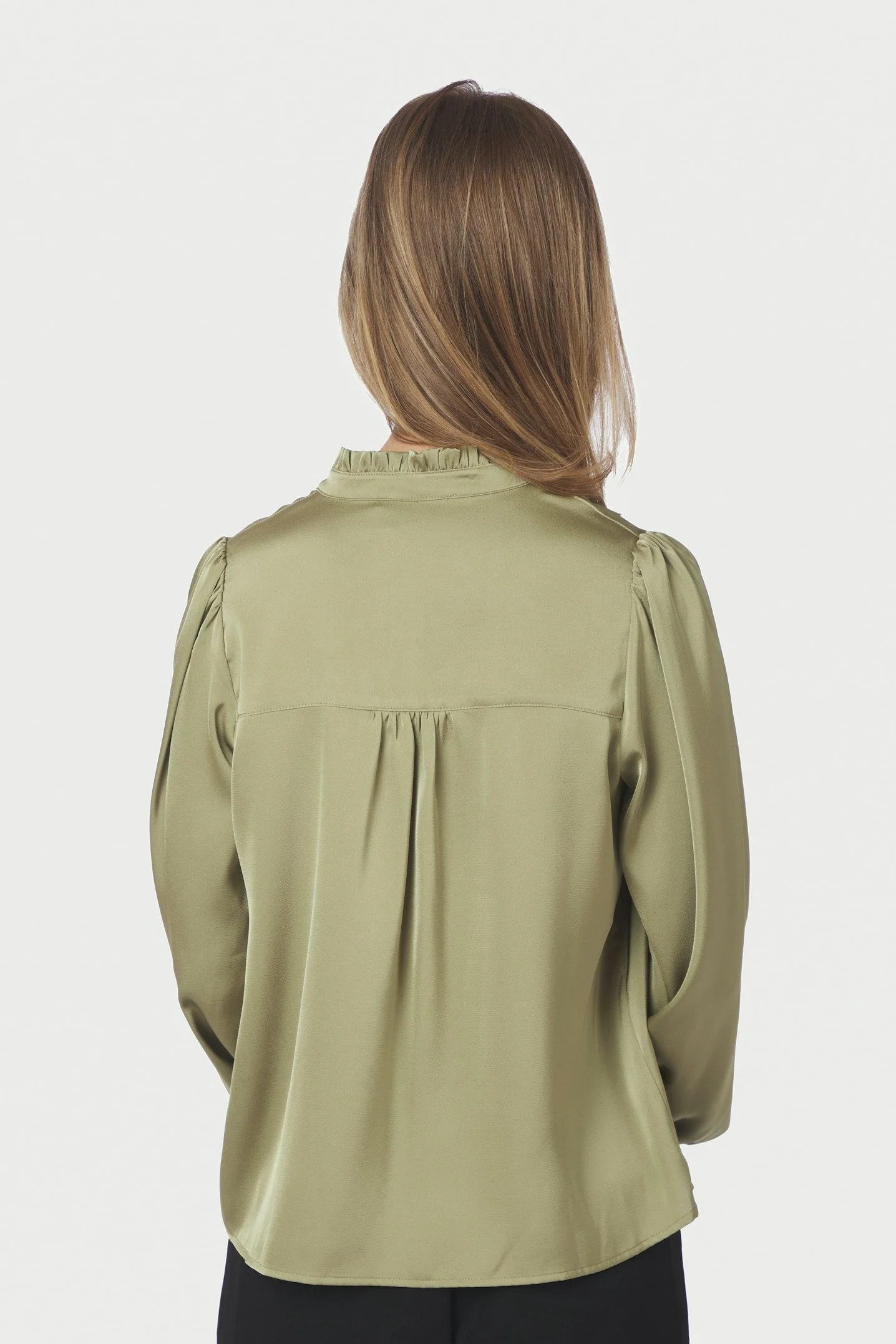 Zamola Blouse | Dusty Army | Bluse fra Neo Noir - Image 6