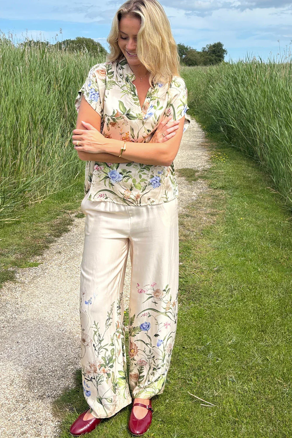 Zennia Blouse | Champagne Flower | Bluse fra Black Colour - Image 5