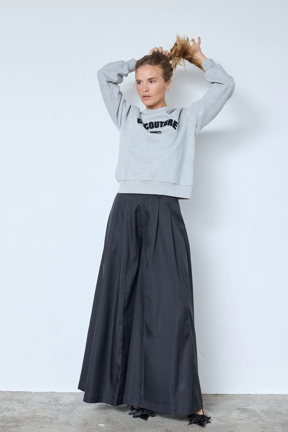 Zoe Co'couture Sweat 47005 | Grey Melange | Sweatshirt fra Co'couture - Image 6